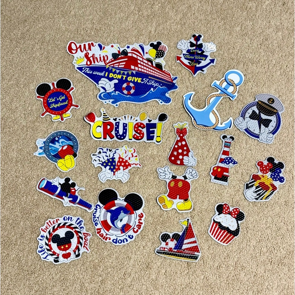 Disney Cruise Line Door Magnets Bundle 17pc Sea Nautical Mickey Cabin Vacation